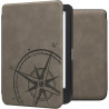kwmobileÉtui Compatible avec Kobo Clara BW/Colour Coque - Étui à Rabat magnétique tabletteeReader Similicuir - Gris