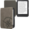 kwmobileÉtui Compatible avec Kobo Clara BW/Colour Coque - Étui à Rabat magnétique tabletteeReader Similicuir - Gris