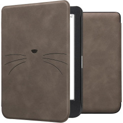 kwmobileÉtui Compatible avec Kobo Clara BW/Colour Coque - Étui à Rabat magnétique tabletteeReader Similicuir - Gris