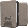 kwmobileÉtui Compatible avec Kobo Clara BW/Colour Coque - Étui à Rabat magnétique tabletteeReader Similicuir - Gris-Noir