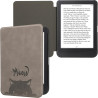 kwmobileÉtui Compatible avec Kobo Clara BW/Colour Coque - Étui à Rabat magnétique tabletteeReader Similicuir - Gris-Noir
