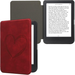 kwmobileÉtui Compatible avec Kobo Clara BW/Colour Coque - Étui à Rabat magnétique tabletteeReader Similicuir - Rouge foncé