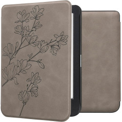 kwmobileÉtui Compatible avec Kobo Clara BW/Colour Coque - Étui à Rabat magnétique tabletteeReader Similicuir - Gris