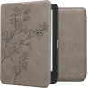 kwmobileÉtui Compatible avec Kobo Clara BW/Colour Coque - Étui à Rabat magnétique tabletteeReader Similicuir - Gris