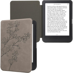 kwmobileÉtui Compatible avec Kobo Clara BW/Colour Coque - Étui à Rabat magnétique tabletteeReader Similicuir - Gris