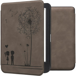 kwmobileÉtui Compatible avec Kobo Clara BW/Colour Coque - Étui à Rabat magnétique tabletteeReader Similicuir - Gris