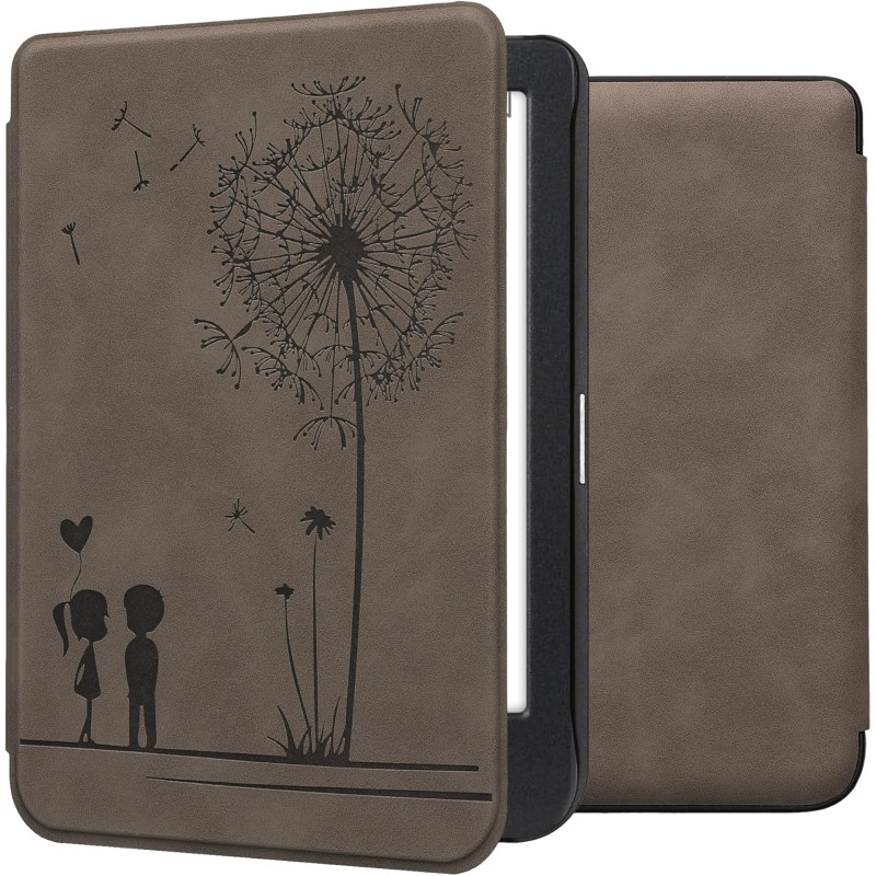 kwmobileÉtui Compatible avec Kobo Clara BW/Colour Coque - Étui à Rabat magnétique tabletteeReader Similicuir - Gris