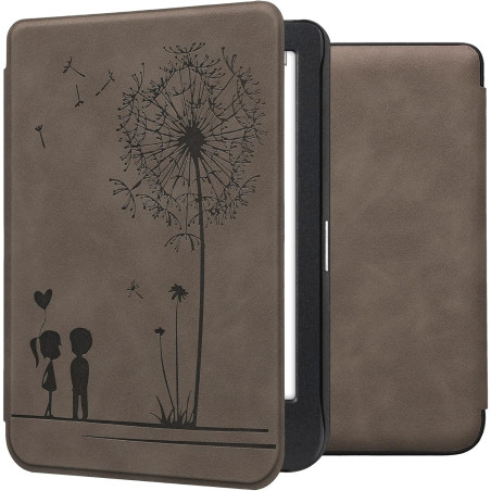 kwmobileÉtui Compatible avec Kobo Clara BW/Colour Coque - Étui à Rabat magnétique tabletteeReader Similicuir - Gris
