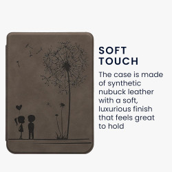 kwmobileÉtui Compatible avec Kobo Clara BW/Colour Coque - Étui à Rabat magnétique tabletteeReader Similicuir - Gris