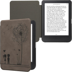 kwmobileÉtui Compatible avec Kobo Clara BW/Colour Coque - Étui à Rabat magnétique tabletteeReader Similicuir - Gris