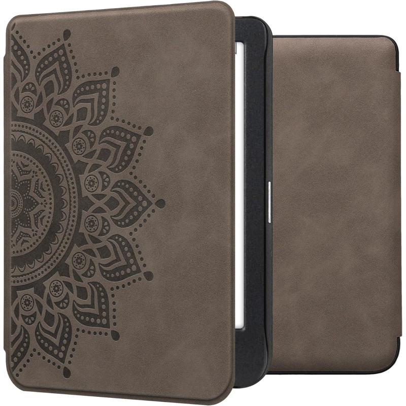 kwmobileÉtui Compatible avec Kobo Clara BW/Colour Coque - Étui à Rabat magnétique tabletteeReader Similicuir - Gris