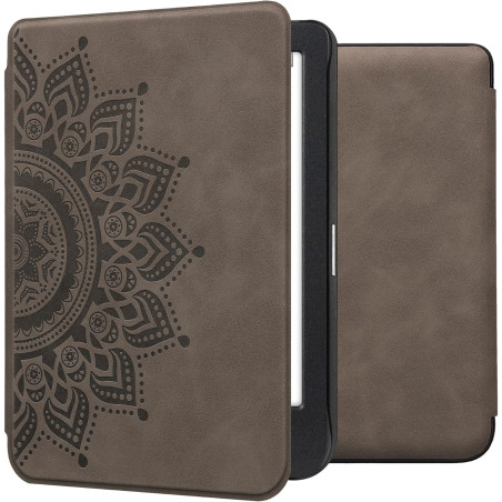 kwmobileÉtui Compatible avec Kobo Clara BW/Colour Coque - Étui à Rabat magnétique tabletteeReader Similicuir - Gris