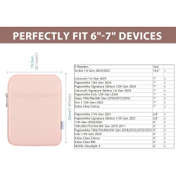 Timovo 6-7 pouces housse pour liseuse, compatible avec nouveau paperblanc/colorsoft signature edition et oasis, étui de protecti