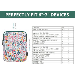 Timovo housse 6-7 pouces pour liseuse, compatible avec nouveau paperblanc/colorsoft signature edition et oasis, étui de protecti