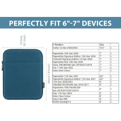 Timovo housse 6-7 pouces pour liseuse, compatible avec nouveau paperblanc/colorsoft signature edition et oasis, étui de protecti