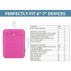 Timovo 6-7 pouces housse pour liseuse, compatible avec nouveau paperblanc/colorsoft signature edition et oasis, étui de protecti