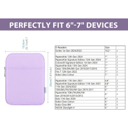 Timovo 6-7 pouces housse pour liseuse, compatible avec nouveau paperblanc/colorsoft signature edition et oasis, étui de protecti