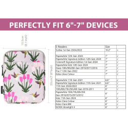 TiMOVO Housse 6-7 Pouces pour Liseuse, Compatible avec Colorsoft Signature Edition, Étui de Protection et Sac de Transport pour 