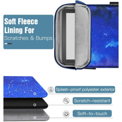 Timovo 6-7 pouces housse pour liseuse, compatible avec nouveau paperblanc/colorsoft signature edition et oasis, étui de protecti