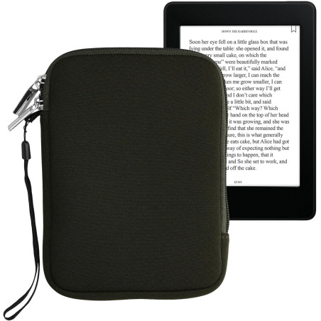 kwmobile Housse de Protection pour Liseuse - Étui de Protection 17 x 12 x 2 cm pour E-Reader en Néoprène - Vert foncé
