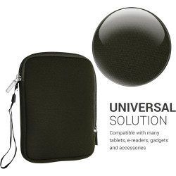 kwmobile Housse de Protection pour Liseuse - Étui de Protection 17 x 12 x 2 cm pour E-Reader en Néoprène - Vert foncé