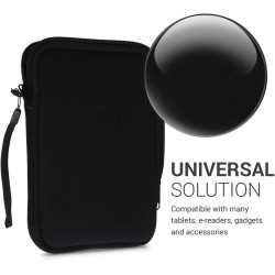 kwmobile Housse de Protection pour Liseuse - Étui de Protection 17 x 12 x 2 cm pour E-Reader en Néoprène - Noir