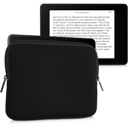 kwmobile Housse de Protection pour Liseuse - Étui de Protection 17,5 x 14,7 cm pour E-Reader en Néoprène - Noir