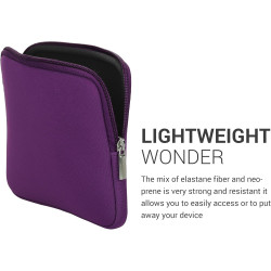 kwmobile Housse de Protection pour Liseuse - Étui de Protection 17,5 x 14,7 cm pour E-Reader en Néoprène - Violet