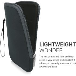 kwmobile Housse de Protection pour Liseuse - Étui de Protection 17 x 12 x 2 cm pour E-Reader en Néoprène - Gris