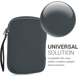 kwmobile Housse de Protection pour Liseuse - Étui de Protection 17 x 12 x 2 cm pour E-Reader en Néoprène - Gris