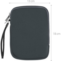 kwmobile Housse de Protection pour Liseuse - Étui de Protection 17 x 12 x 2 cm pour E-Reader en Néoprène - Gris
