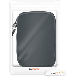 kwmobile Housse de Protection pour Liseuse - Étui de Protection 17 x 12 x 2 cm pour E-Reader en Néoprène - Gris