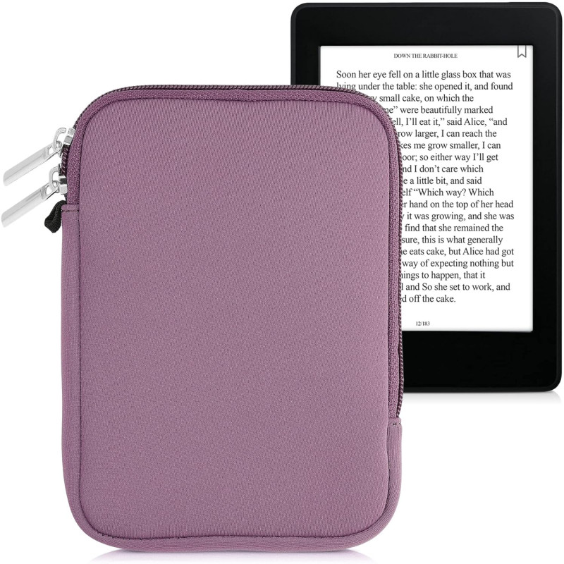 kwmobile Housse de Protection pour Liseuse - Étui de Protection 17 x 12 x 2 cm pour E-Reader en Néoprène - Lavande