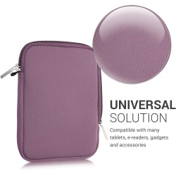 kwmobile Housse de Protection pour Liseuse - Étui de Protection 17 x 12 x 2 cm pour E-Reader en Néoprène - Lavande