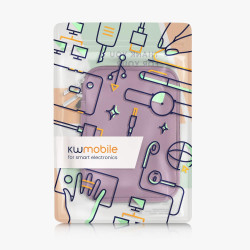 kwmobile Housse de Protection pour Liseuse - Étui de Protection 17 x 12 x 2 cm pour E-Reader en Néoprène - Lavande