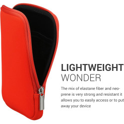 Kwmobile housse de protection pour liseuse - étui de protection 17 x 12 x 2 cm pour e-reader en néoprène - orange