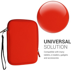 Kwmobile housse de protection pour liseuse - étui de protection 17 x 12 x 2 cm pour e-reader en néoprène - orange