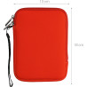 Kwmobile housse de protection pour liseuse - étui de protection 17 x 12 x 2 cm pour e-reader en néoprène - orange