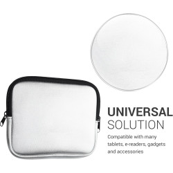 kwmobile Housse de Protection pour Liseuse - Étui de Protection 17,5 x 14,7 cm pour E-Reader en Néoprène - argenté