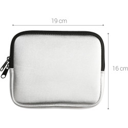 kwmobile Housse de Protection pour Liseuse - Étui de Protection 17,5 x 14,7 cm pour E-Reader en Néoprène - argenté