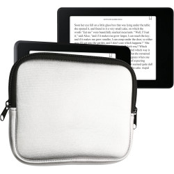 kwmobile Housse de Protection pour Liseuse - Étui de Protection 17,5 x 14,7 cm pour E-Reader en Néoprène - argenté