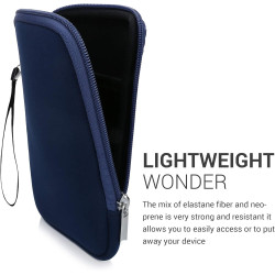 kwmobile Housse de Protection pour Liseuse - Étui de Protection 17 x 12 x 2 cm pour E-Reader en Néoprène - Bleu foncé