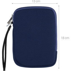 kwmobile Housse de Protection pour Liseuse - Étui de Protection 17 x 12 x 2 cm pour E-Reader en Néoprène - Bleu foncé