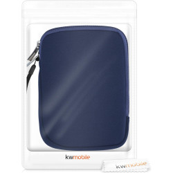 kwmobile Housse de Protection pour Liseuse - Étui de Protection 17 x 12 x 2 cm pour E-Reader en Néoprène - Bleu foncé