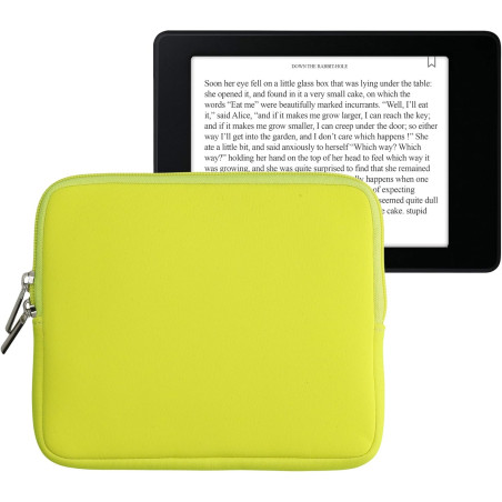 kwmobile Housse de Protection pour Liseuse - Étui de Protection 17,5 x 14,7 cm pour E-Reader en Néoprène - Jaune