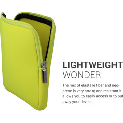 kwmobile Housse de Protection pour Liseuse - Étui de Protection 17,5 x 14,7 cm pour E-Reader en Néoprène - Jaune