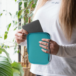 kwmobile Housse de Protection pour Liseuse - Étui de Protection 17 x 12 x 2 cm pour E-Reader en Néoprène - pétrole