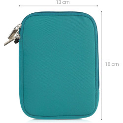 kwmobile Housse de Protection pour Liseuse - Étui de Protection 17 x 12 x 2 cm pour E-Reader en Néoprène - pétrole