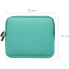 kwmobile Housse de Protection pour Liseuse - Étui de Protection 17,5 x 14,7 cm pour E-Reader en Néoprène - Menthe glaciale