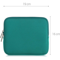kwmobile Housse de Protection pour Liseuse - Étui de Protection 17,5 x 14,7 x 1 cm pour E-Reader en Néoprène - pétrole